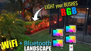 USTELLAR 4 Pack 25W RGB LED Outdoor Flood Light  Unboxing Testing amp Review [upl. by Stephan]