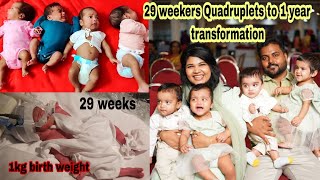 Quadruplets turns 1 today journey till the date [upl. by Ulrica]