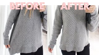 HOW TO SLIM A SWEATER IN 8 MINUTES [upl. by Drolet]