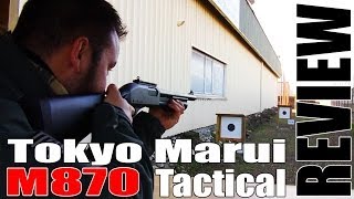 AIRSOFT  Review Tokyo Marui M870 Tactical amp tests de tir [upl. by Celisse913]