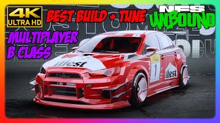 NFS Unbound 🔥 B Class Mitsubishi Lancer Evo X Build  Tune amp Multiplayer 4K [upl. by Solraced]