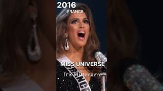 FRANCE Miss Universe 20102022 missuniverse short missuniverse2023 missfrance irismittenaere [upl. by Acnairb]