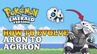 Pokemon Emerald  How To Evolve Aron Into Lairon And Aggron  Hoenn Pokedex [upl. by Procto511]