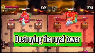 Destroying the royal tower with a goblin barrel [upl. by Aerehs]