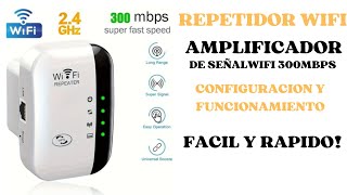 CONFIGURACION REPETIDOR WIFI  AMPLIFICADOR DE SEÑALFACIL Y RAPIDO [upl. by Suirrad]