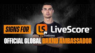 Cristiano Ronaldo signs for LiveScore [upl. by Llerahc]