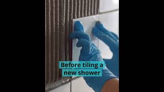 Tanking or waterproofing a shower or wetroom prior to tiling SHORTS [upl. by Osnohpla407]