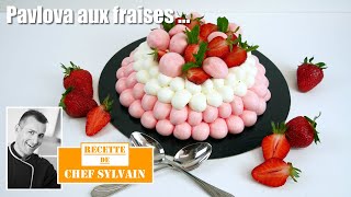 Pavlova aux fraises  Recette par Chef Sylvain [upl. by Agna107]