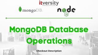 MongoDB Database Operations  CRUD Operations insert find update and delete [upl. by Blus503]