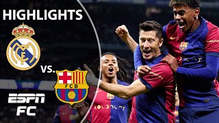 🚨 EL CLASICO 🚨 Real Madrid vs Barcelona  LALIGA Highlights  ESPN FC [upl. by Elad]