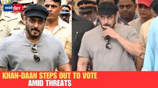 Maharashtra Election 2024 Salman Khan Salim Khan Arbaaz Khan Sohail Khan vote [upl. by Dacia]