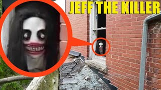 if your drone catches Jeff the Killer at this secret scary hideout RUN away FAST he was so angry [upl. by Ahsena]