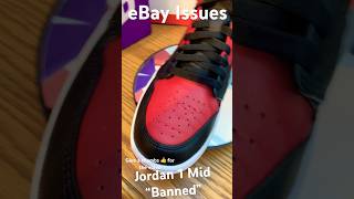 eBay Issues Air Jordan 1 Mid “Banned” kicks sneakers shoecollector nikejordan fyp hypebeast I [upl. by Suoilenroc395]