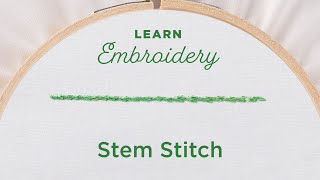 Embroidery 101 How to Embroider a Stem Stitch [upl. by Arrek]