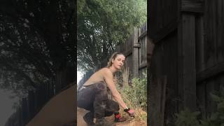 yardcare ASMR in the evening rain yardwork overalls asmr rainsounds [upl. by Anaujit257]