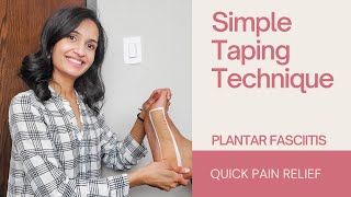 How to apply Taping for Plantar Fasciitis  Foot pain [upl. by Rehctaht84]