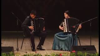 GSviridov  Waltz SNOWSTORM accordion duo version [upl. by Nauj]