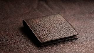 Making a HANDMADE Wallet in the Finest Calf Leather [upl. by Lasyrc]