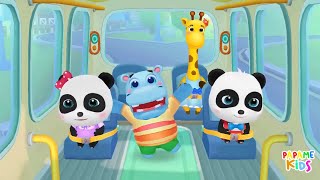 BUS SEKOLAH PANDA KECIL  PERGI BERBELANJA PENTAS KOSTUM MAINAN  BABYBUS INDONESIA [upl. by Reyam]