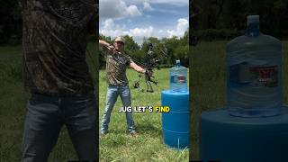 5 Gallon Jug vs 70 lb Compound Bow archery bowhunting yeeyee outdoors farmlife [upl. by Anaylil]