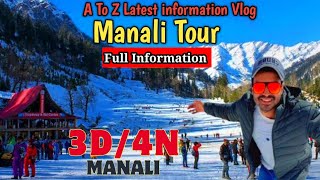 Manali Tour Plan amp Budget Trip Guide  A to Z information of Manali Tourist Place  Himachal Pradesh [upl. by Jarid533]