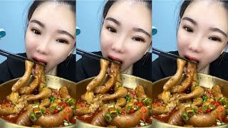 ASMR Eating Pork Intestines Mukbang Eating Show🥓🥓🫕 [upl. by Garlaand539]