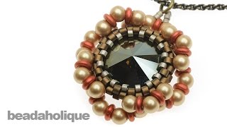 How to Embellish a Beaded Bezel for the Shady Glade Necklace [upl. by Lemire]