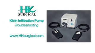 HK Klein Infiltration Pump Troubleshooting [upl. by Aehr852]