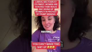 LIBERAL WOMEN SHAVING THEIR HEADS IN PROTEST OF TRUMPS LANDSLIDE WIN [upl. by Letram386]