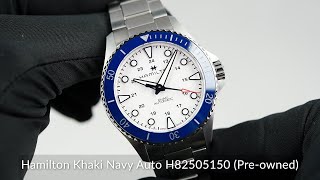 Hamilton Khaki Navy Auto H82505150 Preowned [upl. by Yrrep]