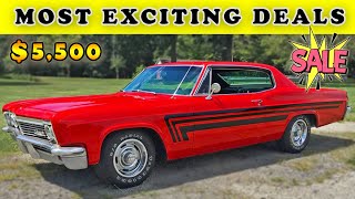 Today’s Greatest Deals 15 Classic Cars For Sale Under 10000 [upl. by Leacim]