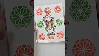 Holiday Gnome Stacks and a new way to use the Tomodachi stencil gnome trinitystamps cardmaking [upl. by Itnavart]