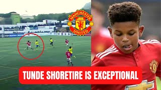 Tunde Shoretire is an exceptional talent  Manchester United U12 goals and highlights [upl. by Ahsekyw]