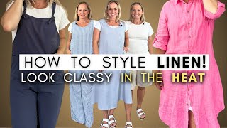 HOW TO STYLE LINEN  Hot Weather Outfit Ideas  Summer Fashion [upl. by Diehl787]