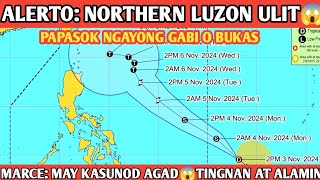 BAGYONG MARCE LALO LUMAKAS🔴LANDFALL NGAYON🔴LATEST FORECAST TRACK NOVEMBER 3 2024pm🔴PAGASA [upl. by Nosittam]