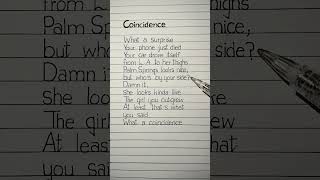 coincidence lyrics sabrina coincidence lyrics sabrina [upl. by Kcod461]