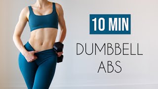 10 MIN WEIGHTED TOTAL CORE  Dumbbell Abs [upl. by Disraeli204]