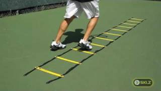 TENNIS DRILL Quick Ladder Icky Shuffle Drill [upl. by Petey]