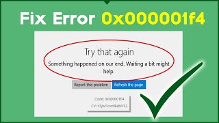 Fixed✔️ 0x000001f4 Error Fix 💯 Solve Error Microsoft Store problem [upl. by Puduns855]