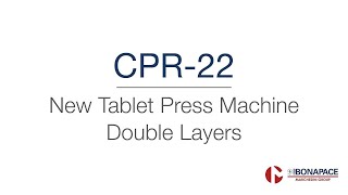 CPR22 New rotative tablet press machine single or double layers [upl. by Hedwig121]