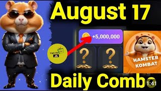 DAILY COMBO HAMSTER KOMBAT DU 17082024Gagner 5000000 de pièce [upl. by Hospers135]