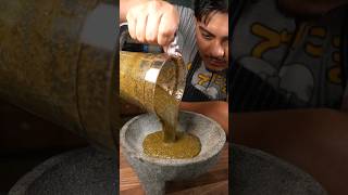 How I make salsa in molcajete salsa molcajete chili [upl. by Ojyllek]