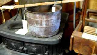 Antique Metal Buckets To Heat Water On The Wood Stove [upl. by Arianne]