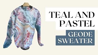 Pastel Geode Tie Dye Pullover Sweater Tutorial [upl. by Odnavres]