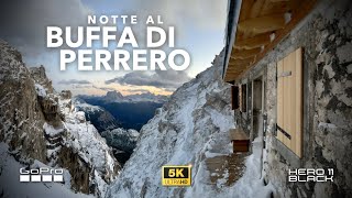 Notte al NUOVO BIVACCO BUFFA DI PERRERO sul Cristallo  Cortina dAmpezzo  Dolomiti 5K [upl. by Enigroeg]