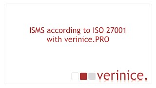 verinice Demo Establishing an ISMS according to ISO 27001 [upl. by Nemzzaj]