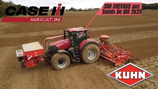 Semis de Blé 🌱2025 Case IH Optum 300 et combiné 6m Kuhn🔴Agri18 [upl. by Thant]