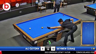 SEYMEN ÖZBAŞ vs ALİ ÖZTÜRK  3 Cushion Billiards Championship ANKARA [upl. by Molahs]