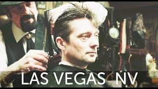 💈 Scissor Slinging Las Vegas Haircut Experience at Cliffs Barber Corral [upl. by Shafer]