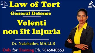 volenti non fit injuria  General Defences  law of Tort  Tamil  DrACNakshathra [upl. by Mobley]